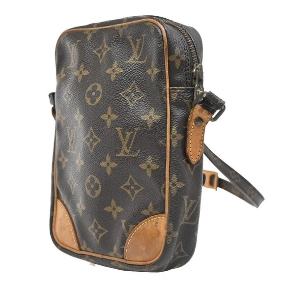 LOUIS VUITTON Danube Shoulder Bag Monogram Leather Brown France M45266 31EF095 - Picture 4 of 16